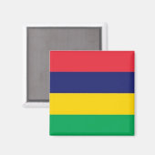 Aimant zMU001 MAURITIUS, DRAPEAU, Afrique, réfrigérateur (Recto/Verso)