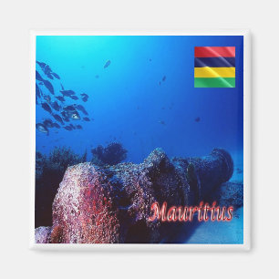 Aimant zMU005 MAURITIUS, Plongée d'images, Afrique, Réfri
