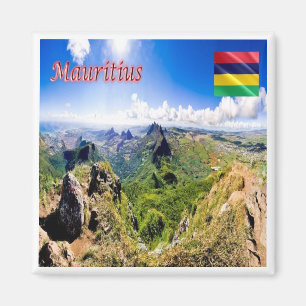 Aimant zMU008 MAURITIUS, Panorama, Afrique, Réfrigérateur