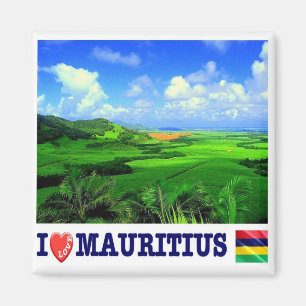 Aimant zMU020 MAURICE I Love, Afrique, Réfrigérateur