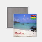 Aimant zMU026 MAURITIUS, Île aux Cerfs, Afrique, Réfrigér (Recto/Verso)