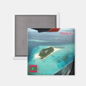 Aimant zMV010 MOOFUSHI, Maldives, Asie, réfrigérateur (Recto/Verso)