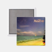 Aimant zMV012 Plage MOONLIT, Maldives, Asie, Fridge (Recto/Verso)