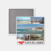 Aimant zMX007 MEXICO, Playa Del Carmen I Love, Frigo (Recto/Verso)