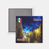 Aimant zMX013 MEXICO, Oaxaca, Panorama De Nuit, Réfrigéra (Recto/Verso)