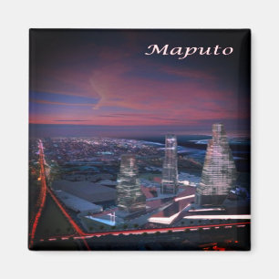 Aimant zMZ003 MAPUTO Par Nuit, Mozambique, Afrique, Réfri