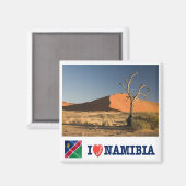 Aimant zNA008 NAMIBIA I Love, Afrique, Réfrigérateur (Recto/Verso)