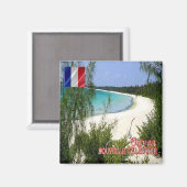 Aimant zNC007 OUVEA, NOUVELLE CALÉDONIE, Océanie, Réfrigé (Recto/Verso)