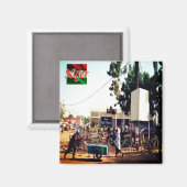 Aimant zNE009 NIGER, Place Djibo Bakary Walraven, Frigo (Recto/Verso)