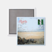Aimant zNG006 NIGERIA, Eko Atlantic City, Afrique, Frigo (Recto/Verso)