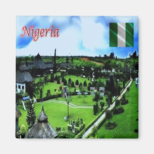 Aimant zNG007 NIGERIA, Jhalobia, Afrique, Réfrigérateur (Devant)