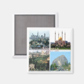 Aimant zNG012 NIGERIA, Mosaïque, Afrique, Réfrigérateur (Recto/Verso)