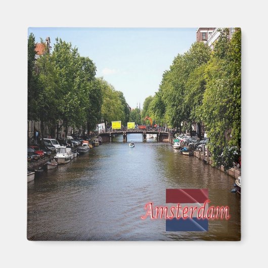 Aimant zNL009 AMSTERDAM panorama, Pays-Bas, Frigo (Devant)