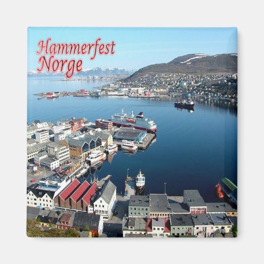 Aimant zNO016 HAMMERFEST, Norvège, Europe, Réfrigérateur (Devant)