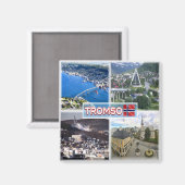 Aimant zNO017 Cathédrale arctique TROMSO, Norvège, Frigo (Recto/Verso)