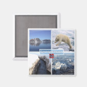 Aimant zNO042 SPITSBERGEN, Norvège, Europe, Fridge (Recto/Verso)