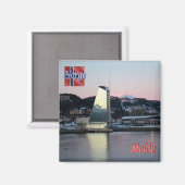 Aimant zNO046 MOLDE panorama, Norvège, Europe, Frigo (Recto/Verso)