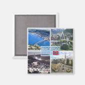 Aimant zNO049 Cathédrale artistique TROMSO, vue aérienne, (Recto/Verso)