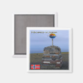 Aimant zNO078 NORD KAPP, Norvège, Europe, Fridge (Recto/Verso)