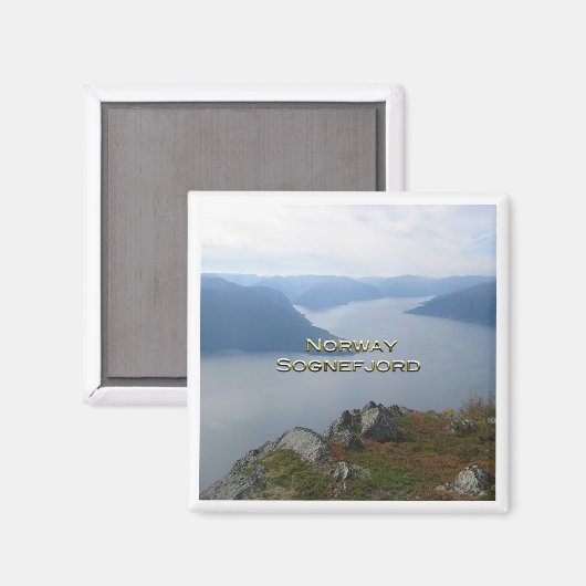 Aimant zNO086 Vue SOGNEFJORD sur Vangsnes, Norwegian, Fri (Recto/Verso)