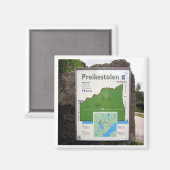 Aimant zNO098 PREIKESTOLEN TRAIL MAP Lysefjorden, Norvège (Recto/Verso)