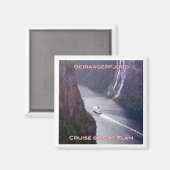 Aimant zNO123 GEIRANGERFJORD, MSC Kong Harald, Norvège, (Recto/Verso)