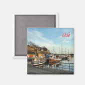 Aimant zNO166 OSLO, Norvège, Europe, réfrigérateur (Recto/Verso)