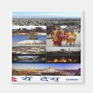 Aimant zNP007 Mosaïque KATHMANDU, Népal, Asie, Réfrigérat