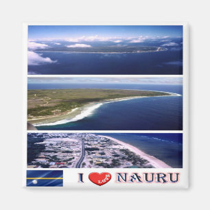 Aimant zNR003 NAURU I LOVE, Mosaïque, Océanie, Réfrigérat