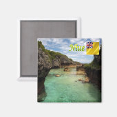 Aimant zNU007 NIUE, LIMU POOLS, Océanie, Réfrigérateur (Recto/Verso)