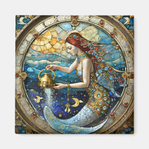 Aimant Zodiac - Aquarius La Sirène Du Porteur D'Eau
