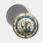 Aimant Zodiac - Gemini Les Jumeaux (Recto/Verso)