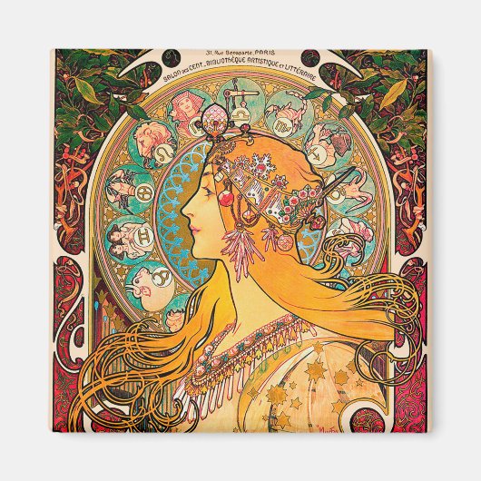 Aimant Zodiac, Mucha (Devant)