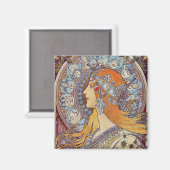 Aimant Zodiac par Alphonse Mucha (Recto/Verso)