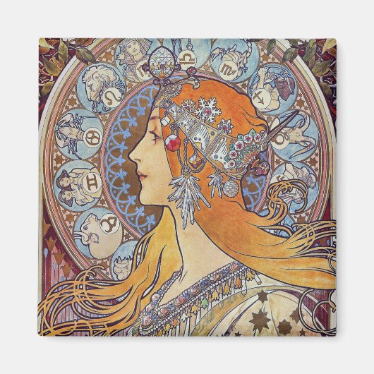 Aimant Zodiac par Alphonse Mucha (Devant)