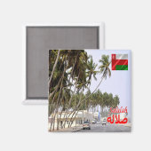 Aimant zOM007 SALALAH, Oman, Asie, réfrigérateur (Recto/Verso)