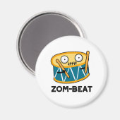 Aimant Zom beat Funny Halloween Zombie Drum Pun (Recto/Verso)
