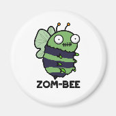 Aimant Zom-bee Drôle Halloween Zombie Bee Pun (Devant)