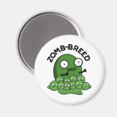 Aimant Zom-breed Funny Halloween Zombie race Pun (Recto/Verso)