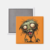 Aimant Zombie amusant - Happy Halloween (Recto/Verso)