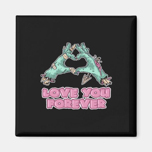 Aimant Zombie Classic - Squelette Coeur Et Mains (Devant)