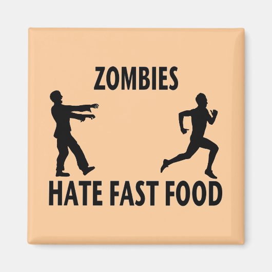 Aimant Zombie Fast Food (Devant)
