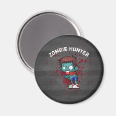 Aimant Zombie Hunter with Blood Splatter Creepy (Recto/Verso)