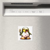 Aimant Zombie Tux (Linux Tux) (In Situ (Lave-vaisselle))