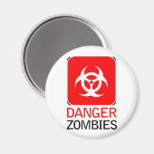 Aimant Zombies dangereux (Recto/Verso)
