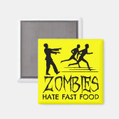 Aimant Zombies Hait Fast Food (Recto/Verso)