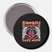 Aimant Zombies Manger Cerveaux Classique (Recto/Verso)
