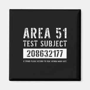 Aimant Zone 51 Objet de l'essai 2177 Enlèvement d'Aliens 