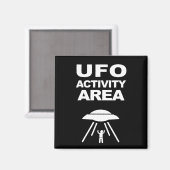 Aimant zone d'activité UFO, conception geek (Recto/Verso)
