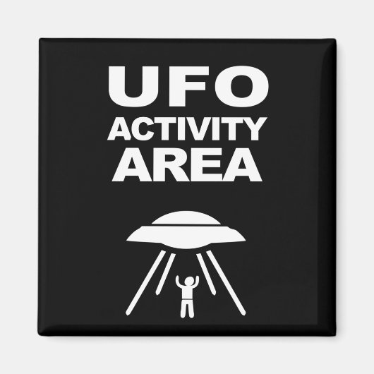 Aimant zone d'activité UFO, conception geek (Devant)